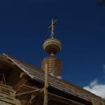 Строительство деревянной церкви в окрестностях Хотьково