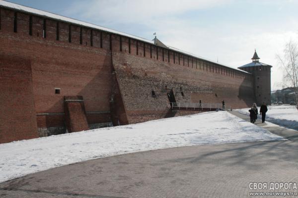 Кремлевская стена в Коломне